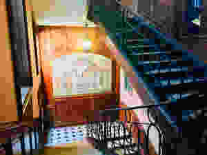 the beautiful staircase leading to the Victor Hugo Museum