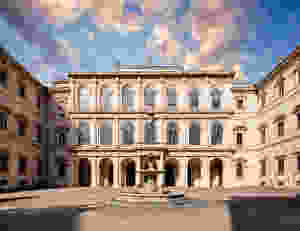 ourtyard of the Palazzo Barberini, in the center of Rome Italy