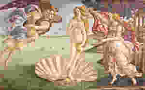 Sandro Botticelli, Birth of Venus, 1486 -- the most popular painting in the Uffizi