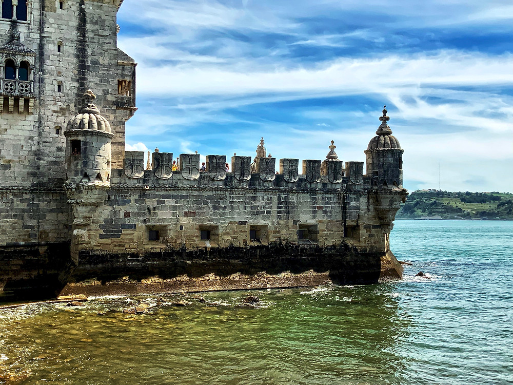 Side view of the Tower. You can see the shield shaped battlements here.