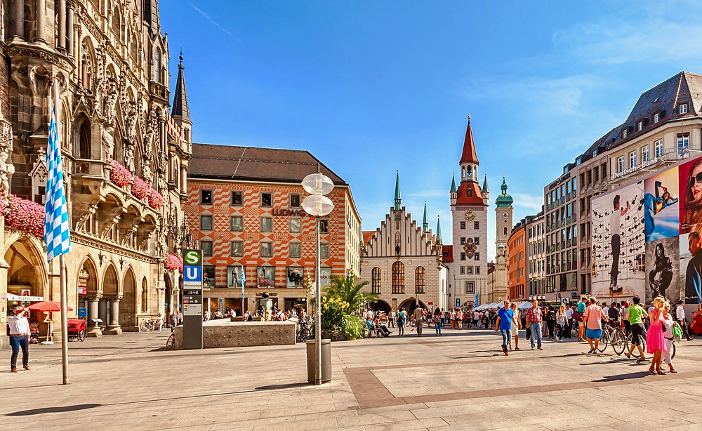 Marienplatz, Munich's lively main square. Here's where you should start your day in Munich