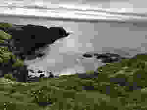 the coast of Grimsey Island in the Arctic Circle