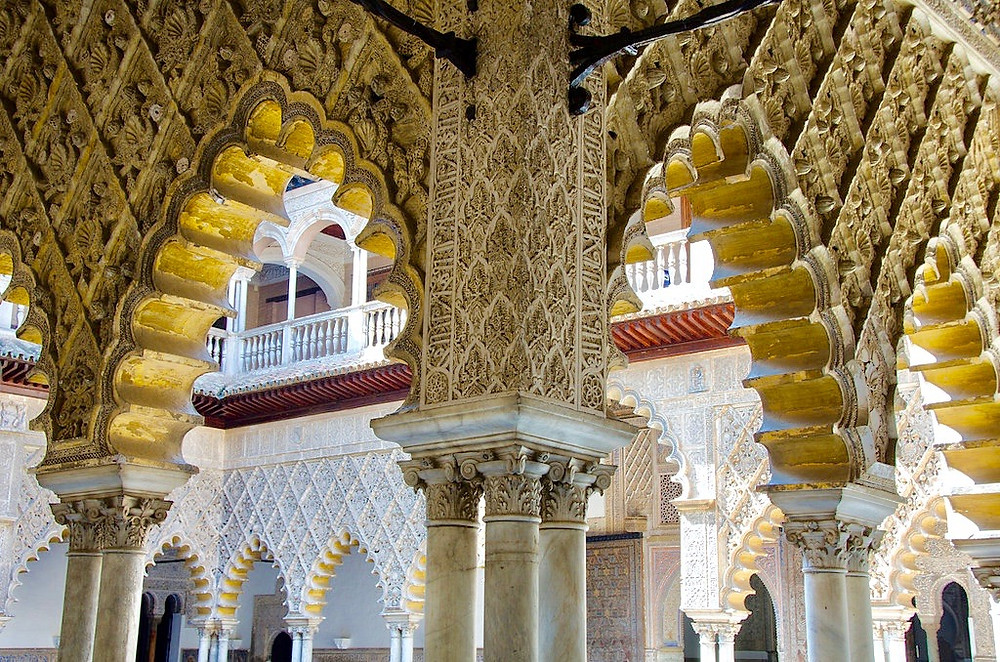 detail from Courtyard of the Maidens in the Alcazar