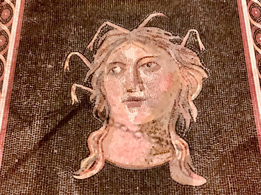 floor mosaic in the Borghese Gallery