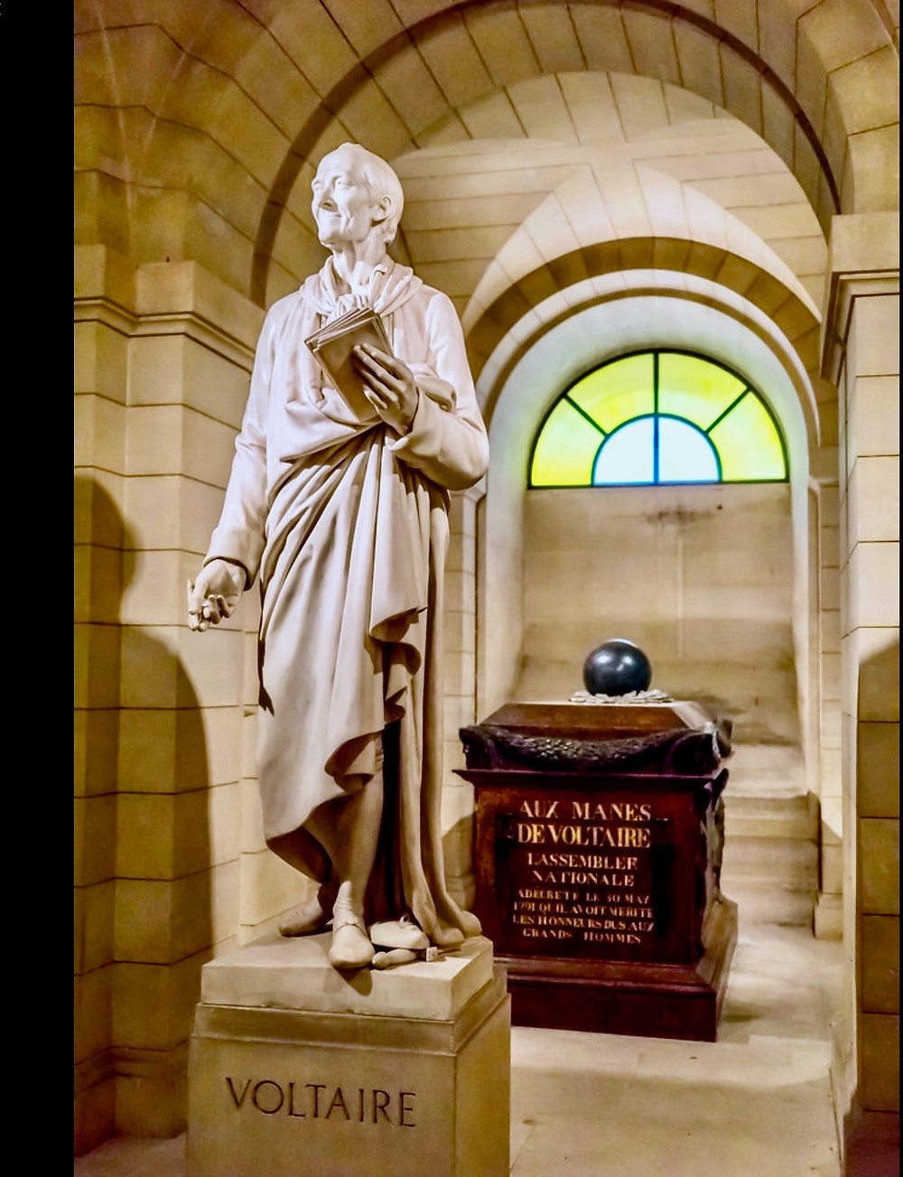 Voltaire's tomb in the Pantheon