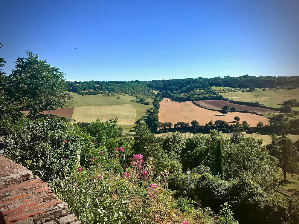 view of the countryside from the top of Cordes Sur Ceil