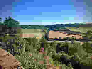 view of the countryside from the top of Cordes Sur Ceil