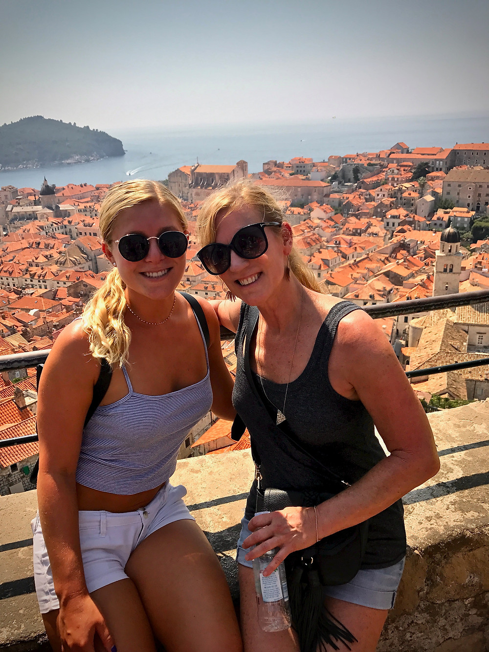 My daughter and I discussing Game of Thrones on the city walls of Dubrovnik