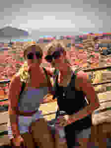My daughter and I discussing Game of Thrones on the city walls of Dubrovnik