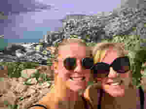 Smiling at the top of Kotor Castle in Montenegro. Unbeknownst to us, in addition to a long drive back to Dubrovnik, we would be treated to a 2+ hour border crossing.