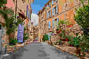 the stony shuttered village of Forcalquier in the Luberon Valley