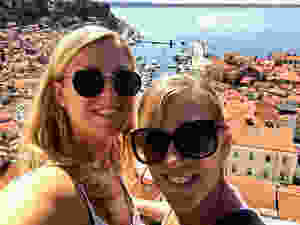 my daughter and I in Piran Slovenia