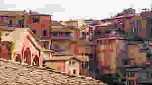 beautiful rustic sienna-colored homes in Siena Italy