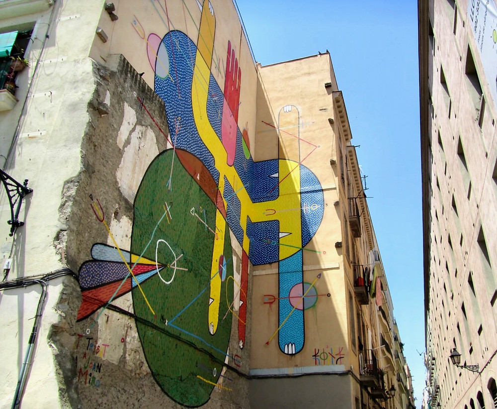 Miro tribute mural. Image @ Marta Nimeva Nimeviene