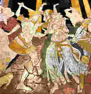 detail of Matteo di Giovanni's 15th century Massacre of the Innocents