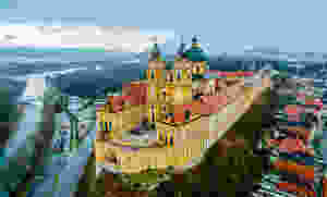 aerial view of Melk Abbey