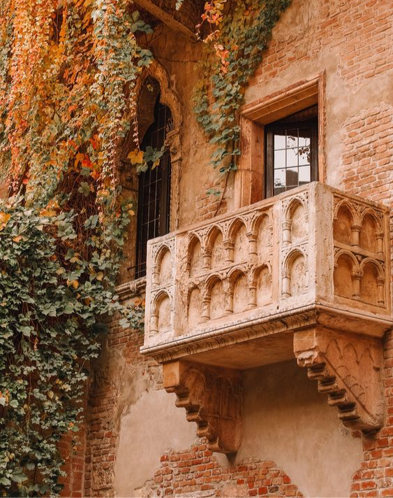 the balcony at Juliet's House in Verona