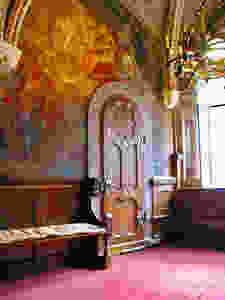 beautiful Gothic doorway in Neuschwanstein Castle