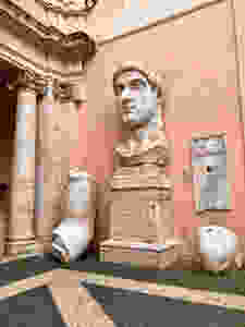 big chunks of a domineering Emperor Constantine