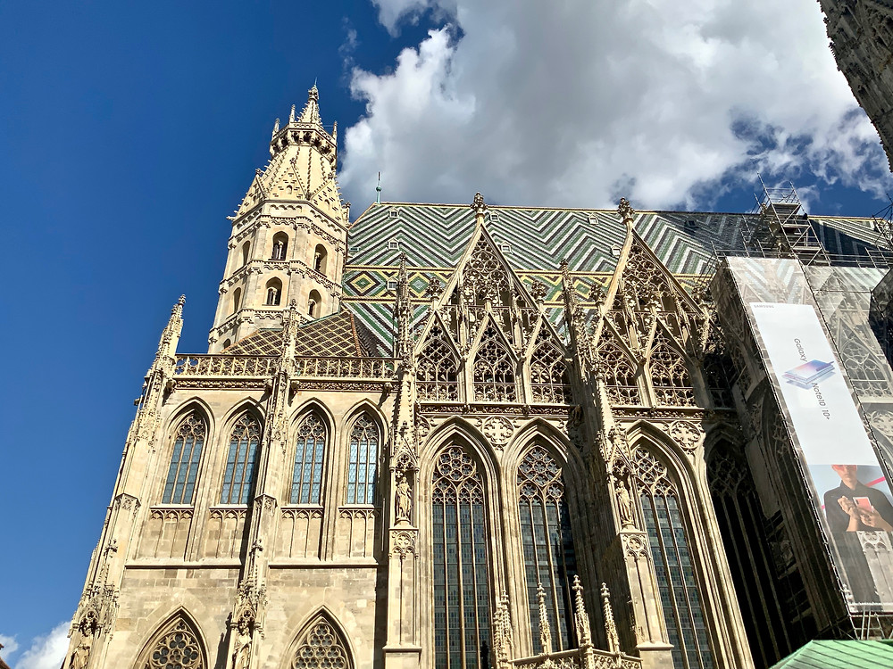 the flamboyant Gothic facade of St. Stephen's Cathedral
