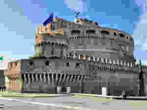 Castle Sant' Angelo in Rome, also known as Hadrian's Mausoleum