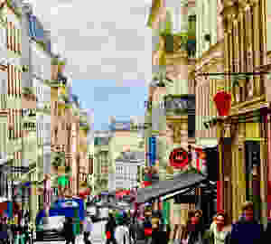 the bustling Rue des Martyrs in South Pigalle Paris
