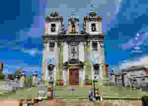 the facade of Saint Idlefonso Church