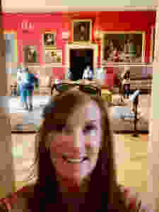 me, admiring a Veronese on the ceiling
