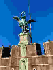 statue of the Archangel Michael atop the Castle Sant'Angelo