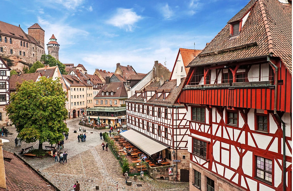 more colorful facades in Nuremberg Germany