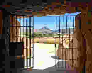 a peak at Lover's Rock through the Menga dolmen