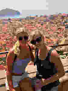 enjoying the spectacular views from the city walls