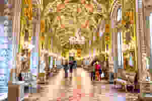 the beautiful Gallery of Mirrors in the Doria Pamphilj