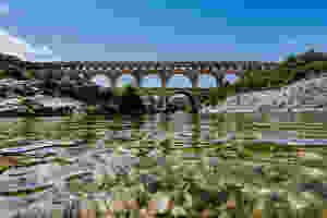 the Roman Aqueduct and UNESCO site, Pont du Gard