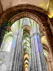 a beautiful aisle of the church