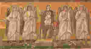 mosaic of Madonna among the angels in the Basilica of Sant'Apollinare Nuovo