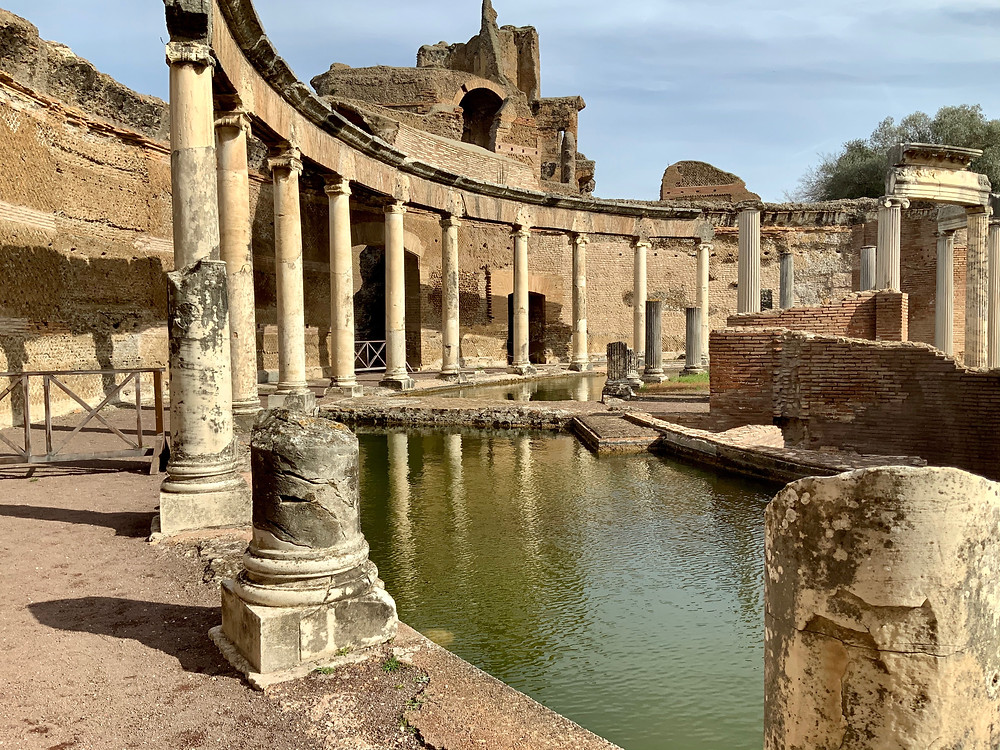 ruins of the Maritime Theater in Hadrian's Villa Adriana