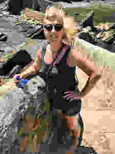 wearing very inappropriate flip flops in Gaztelugatxe