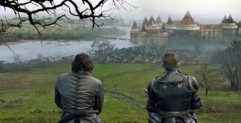 A CGI'd Gosford Castle as Riverrun