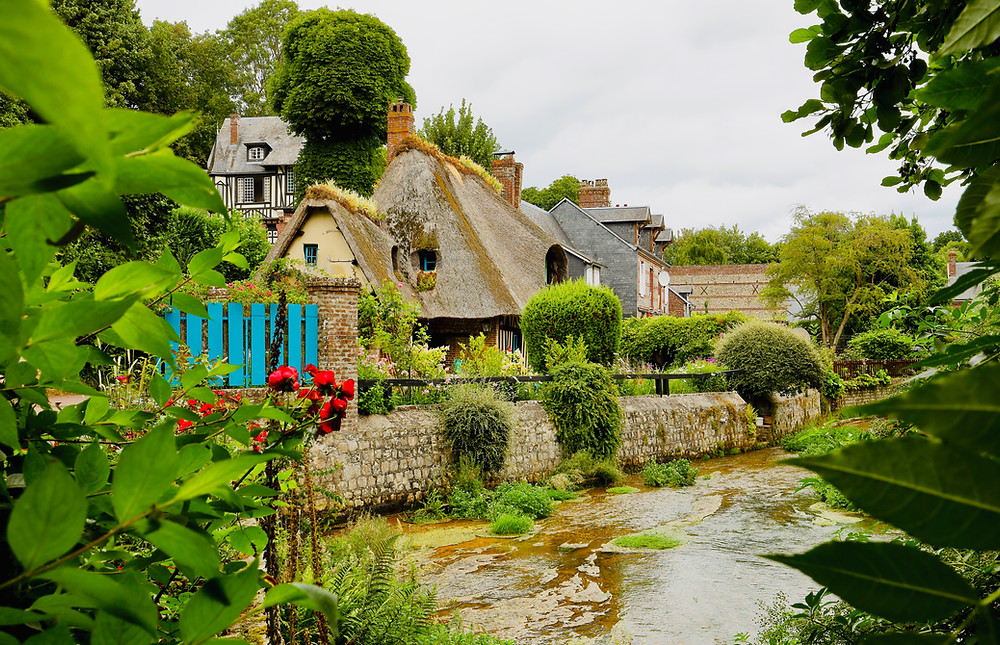 the quaint Norman town of Veules-les-Roses