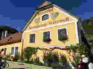 stopping for a glass of Grüner Veltliner at a vineyard in Spitz