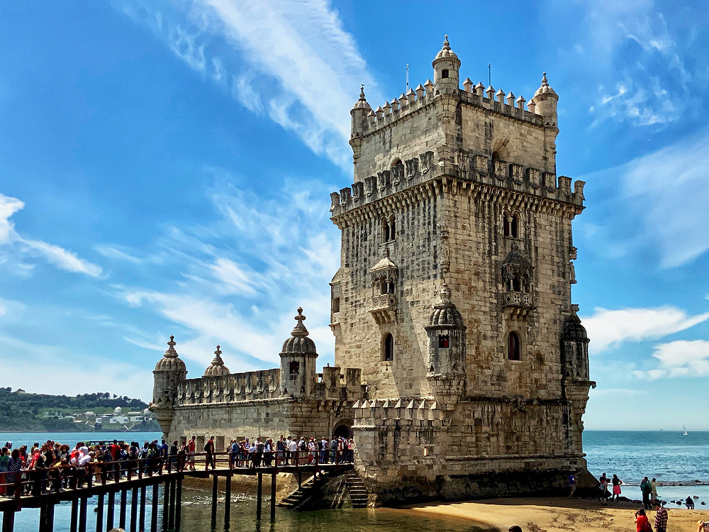Belem Tower and its long line in late April