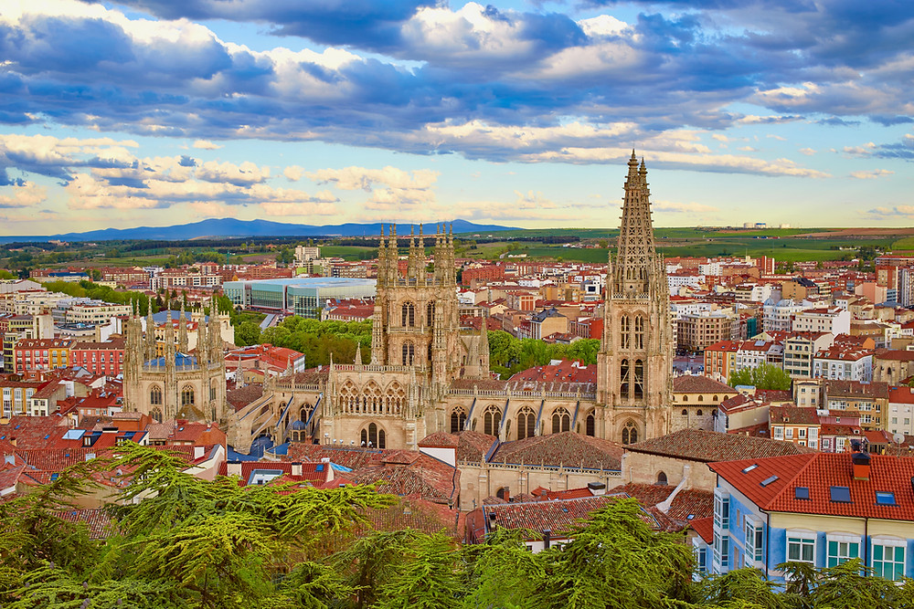 aerial view of Burgos Cathedral