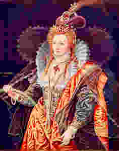 Isaac Oliver, Queen Elizabeth, circa 1600 -- painted when the queen was in her 60s