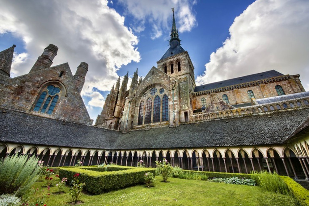 the cloister at Mont Saint-Michel