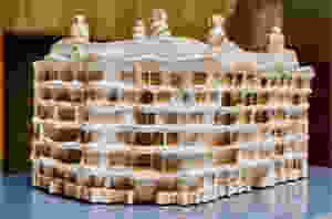 a model of La Pedrera in the attic