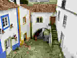 cobbled street in Óbidos Portugal