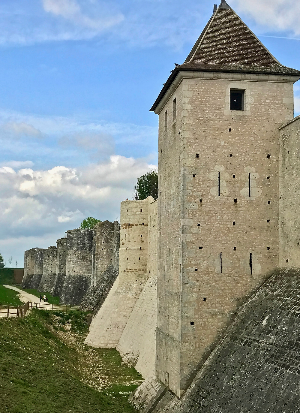 the ramparts in the picturesque UNESCO village of Provins France