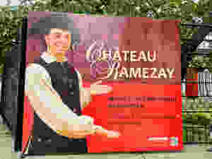 sign at the entrance of the Chateau Ramezay