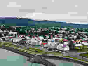 the beautiful town of Akureyri in northern Iceland